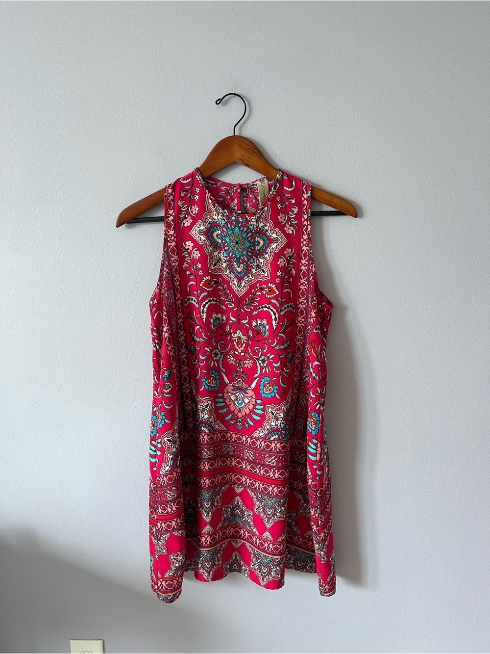 Allison Joy Fuchsia Paisley Mini Dress